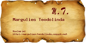 Margulies Teodolinda névjegykártya